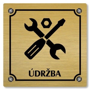 Údržba, 80x80mm, zlatá, Kansas